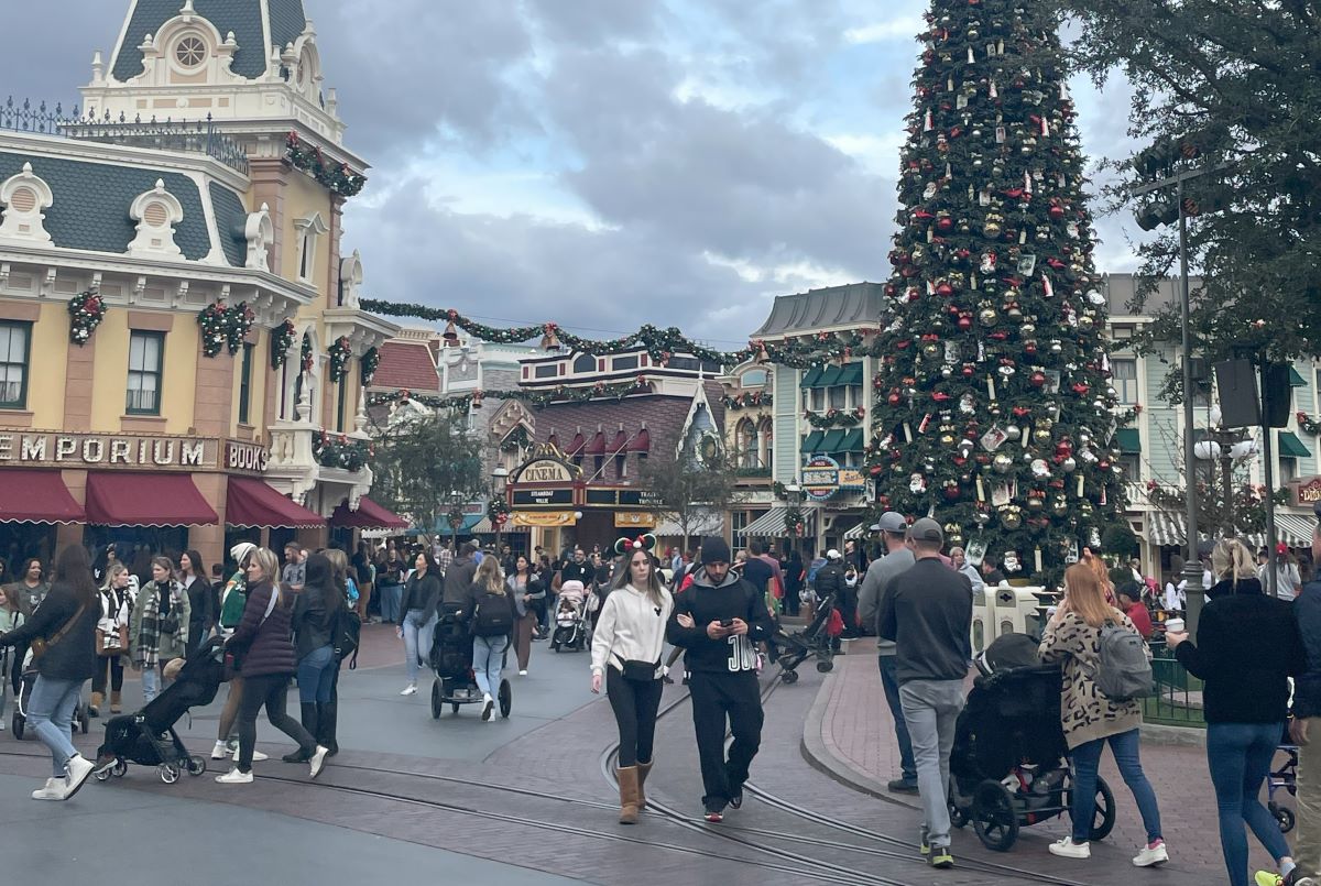 disneyland visitors during their christmas events